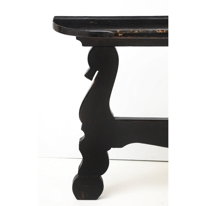 Pair of Antique French Ebony Consoles