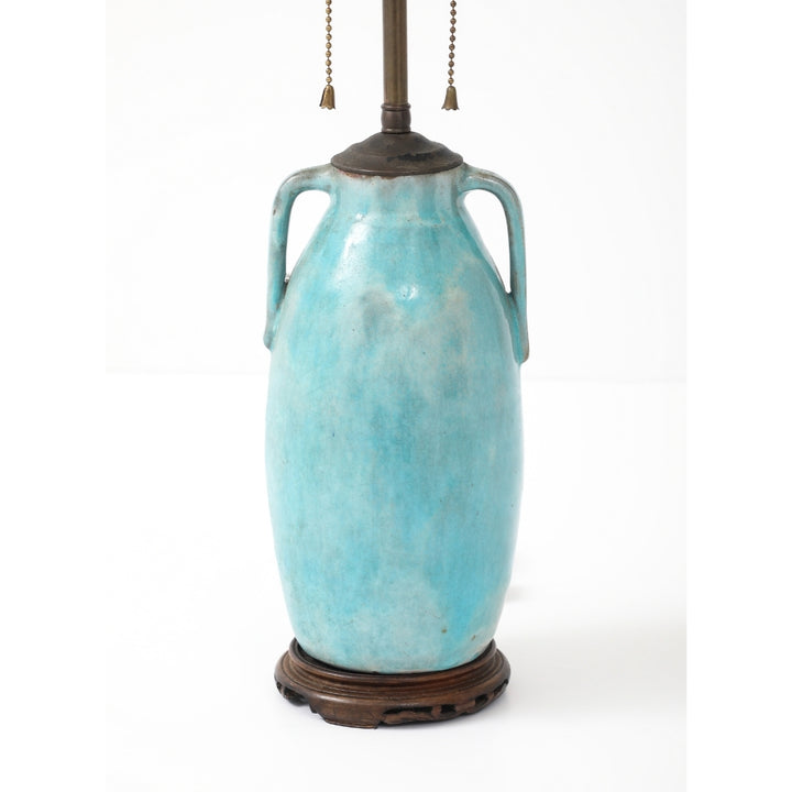 Antique Blue Porcelain Lamp