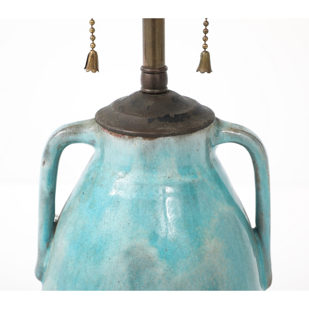 Antique Blue Porcelain Lamp
