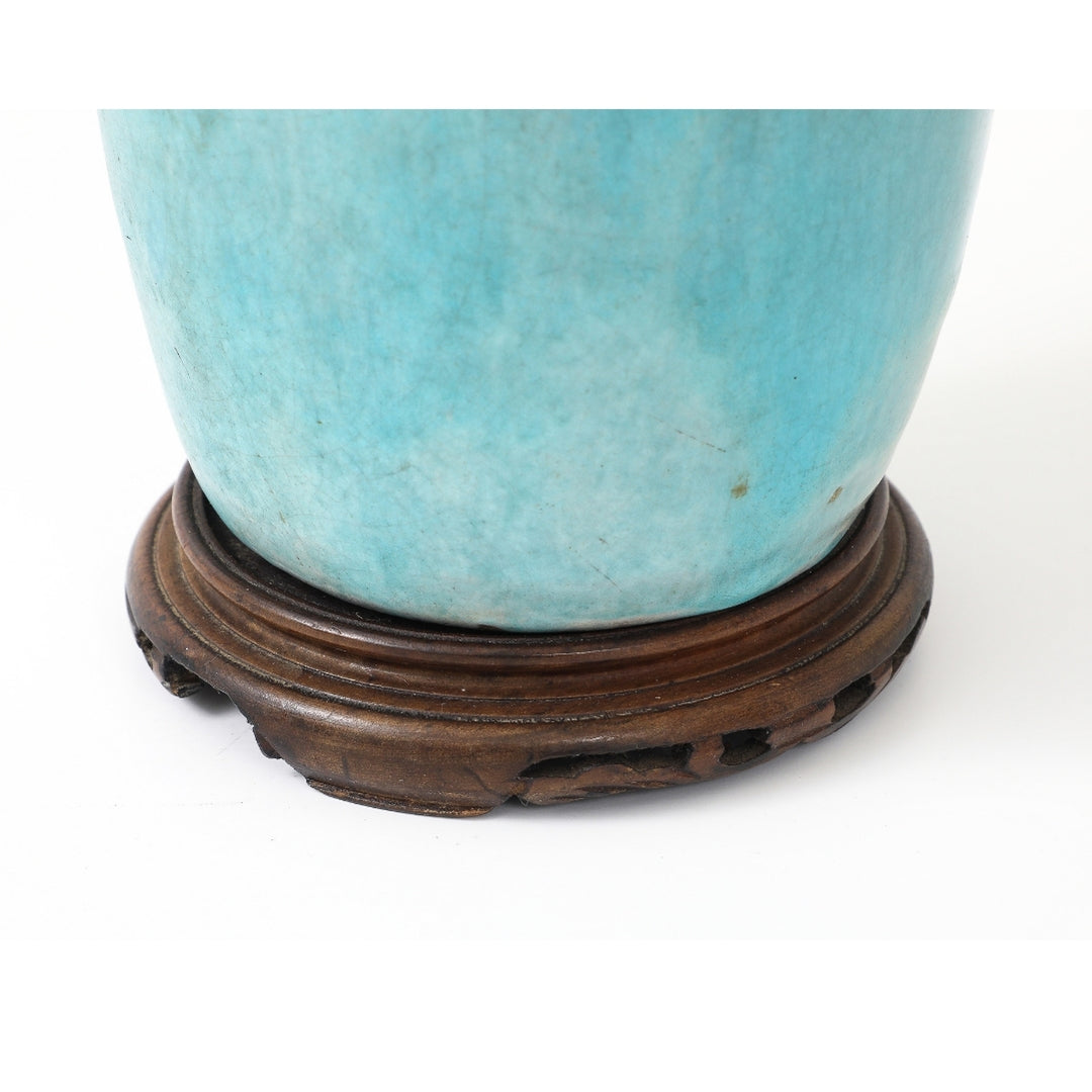 Antique Blue Porcelain Lamp