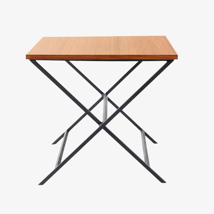 Mid-Century Walnut and Iron Table