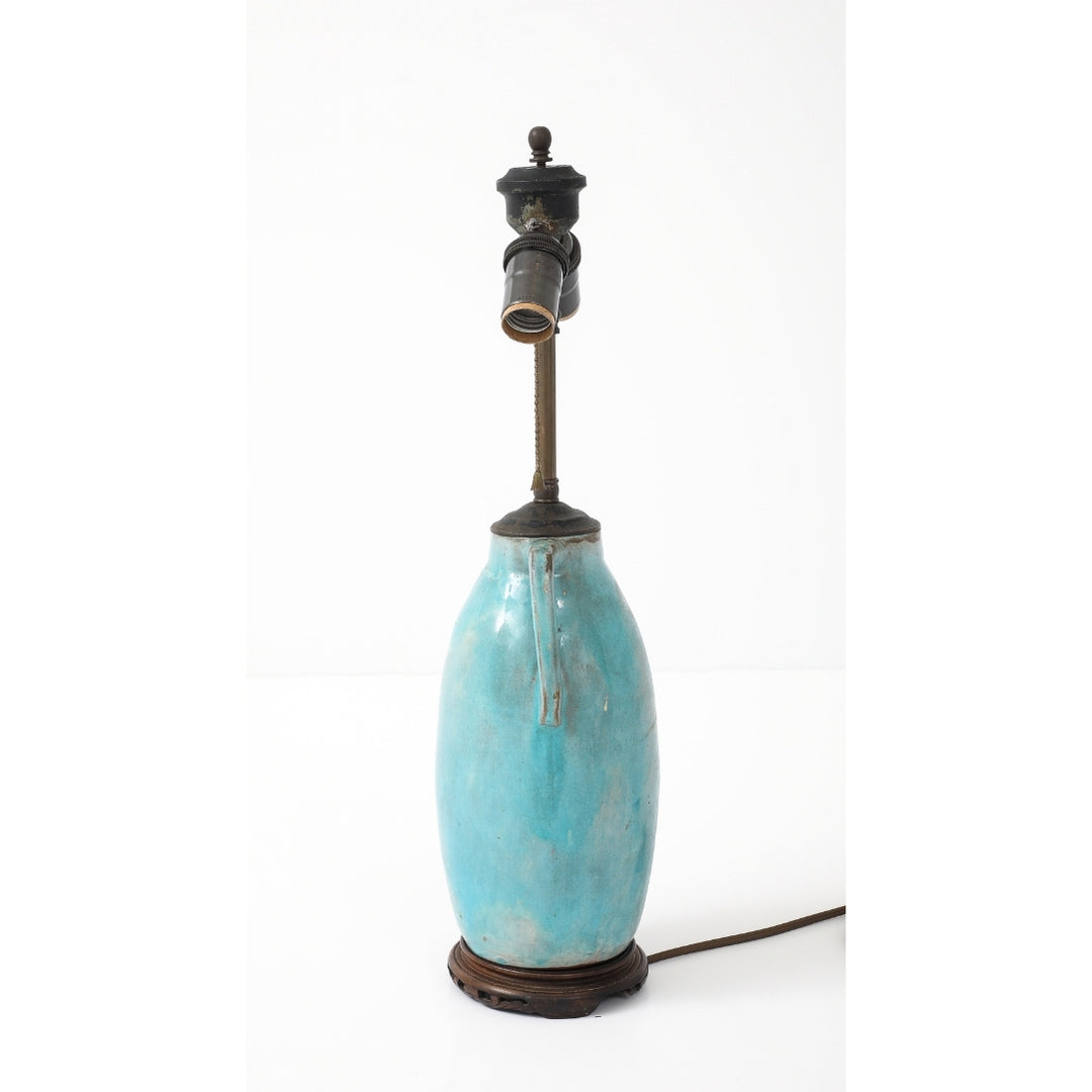Antique Blue Porcelain Lamp