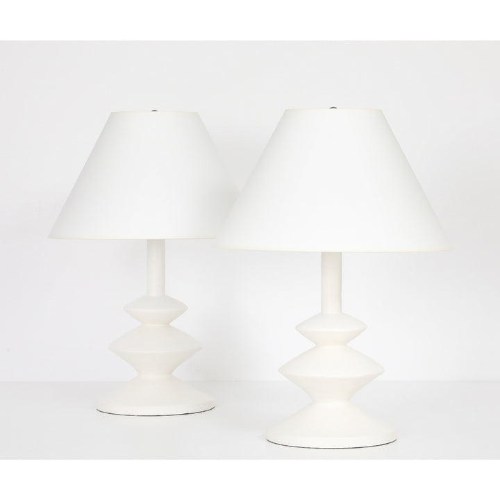 (ON HOLD) Pair of Vintage Plaster Lamps by Sirmos Lighting, After Diego Giacometti
