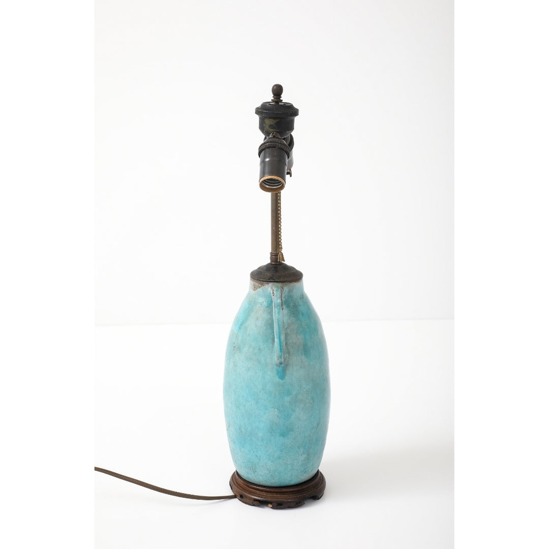 Antique Blue Porcelain Lamp