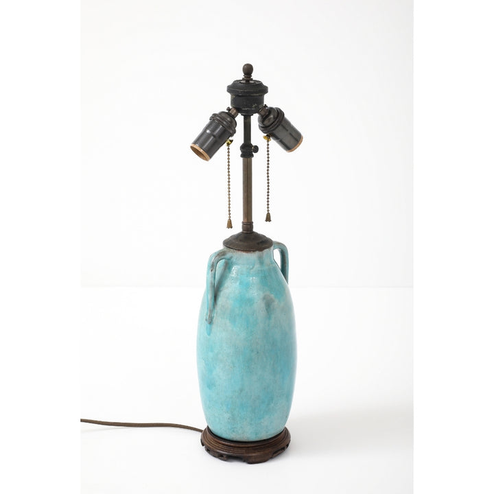 Antique Blue Porcelain Lamp