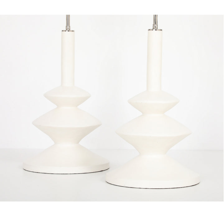 (ON HOLD) Pair of Vintage Plaster Lamps by Sirmos Lighting, After Diego Giacometti