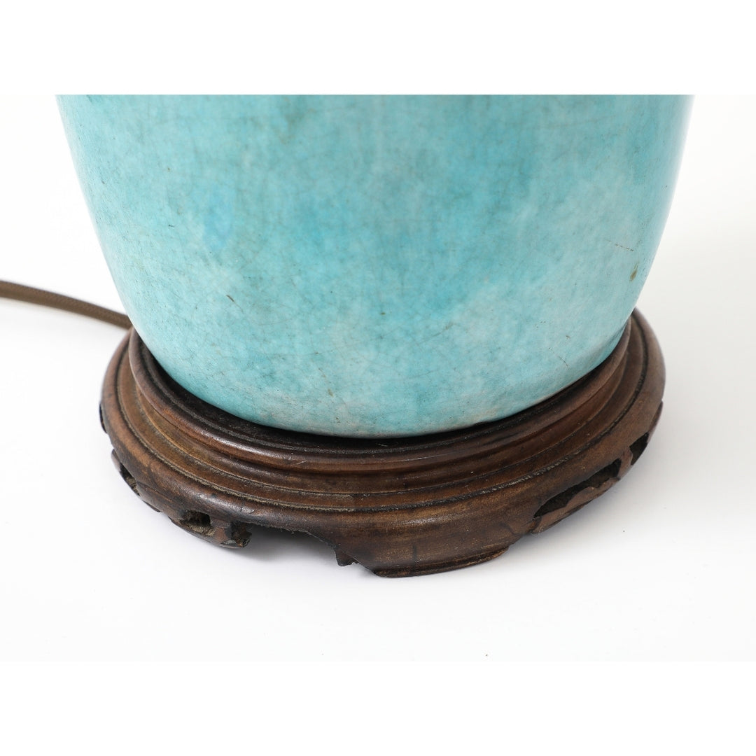 Antique Blue Porcelain Lamp