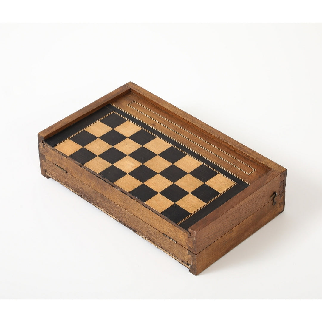 Antique French Marquetry Backgammon Board, circa 1940