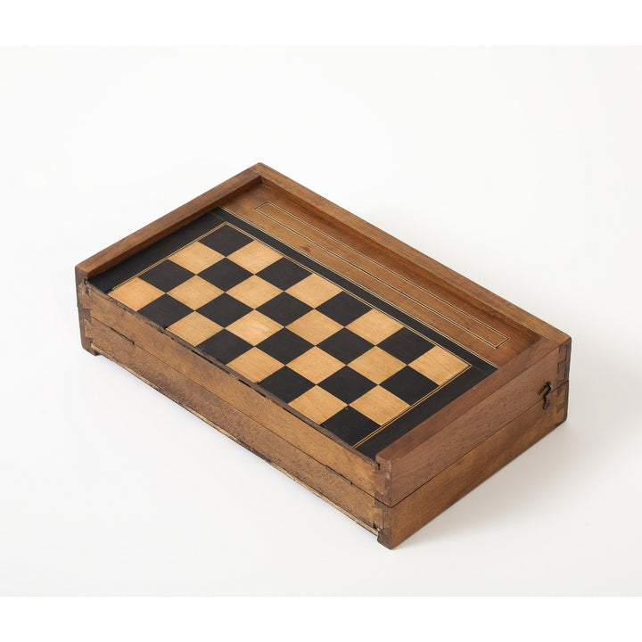 Antique French Marquetry Backgammon Board, circa 1940