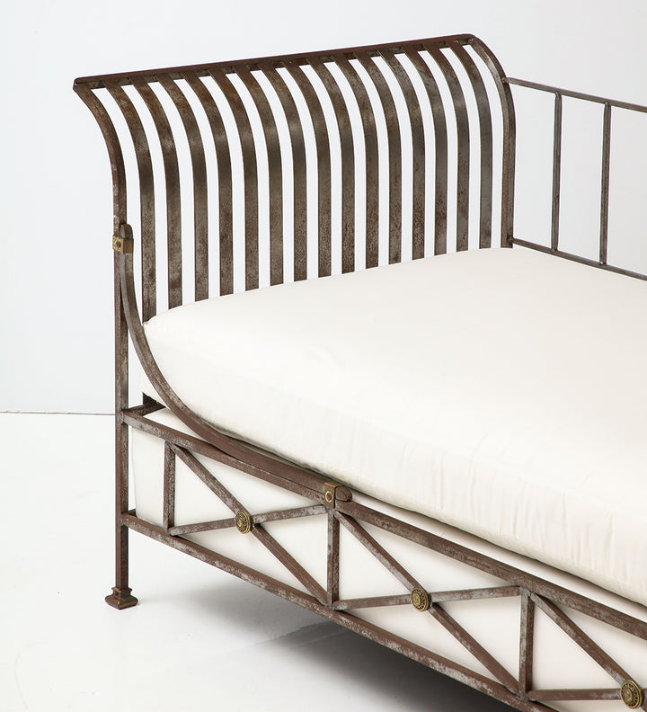Neoclassical Style Steel Daybed, circa 1960
