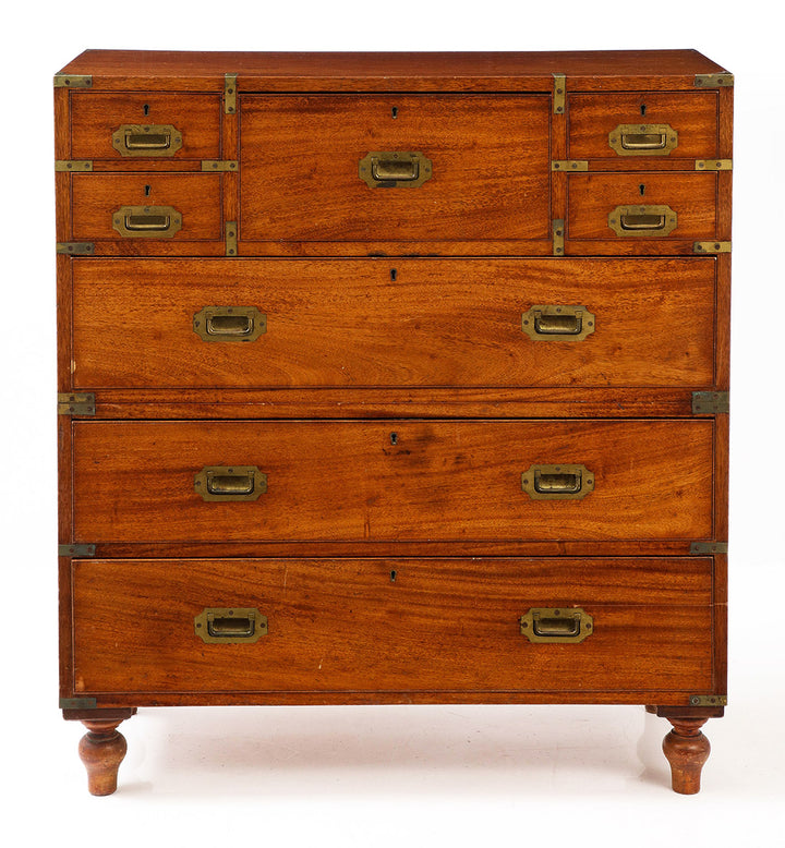 Antique English Campaign Chest, circa 1860