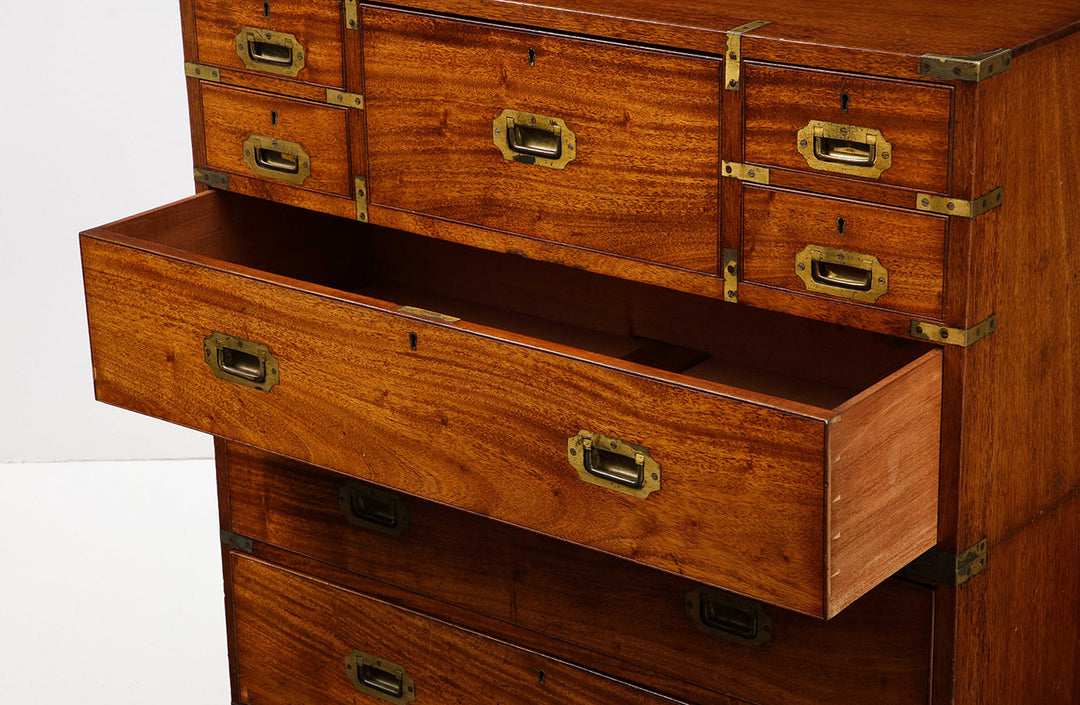 Antique English Campaign Chest, circa 1860