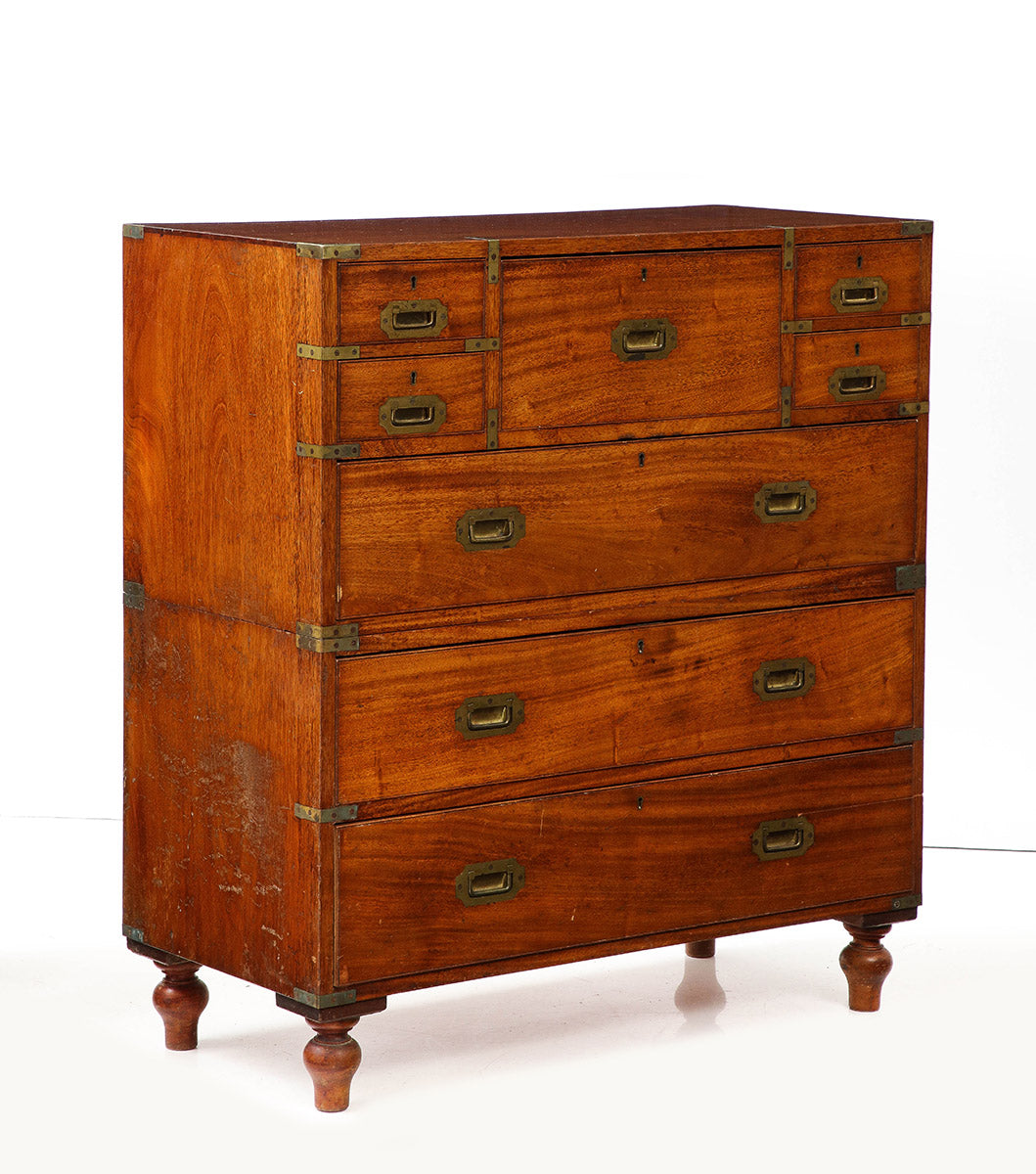 Antique English Campaign Chest, circa 1860