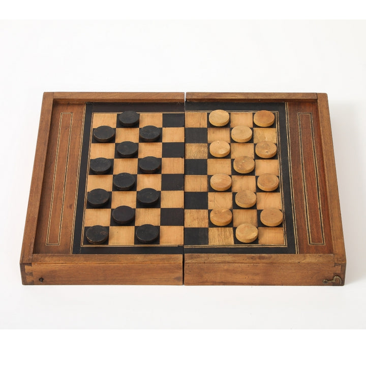 Antique French Marquetry Backgammon Board, circa 1940