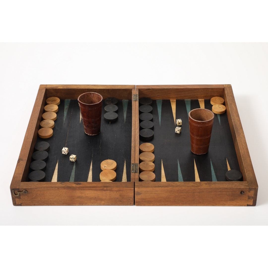 Antique French Marquetry Backgammon Board, circa 1940