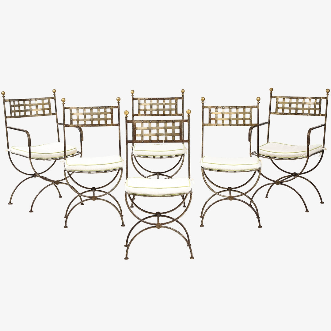 Set of French Salterini-Style Garden Chairs