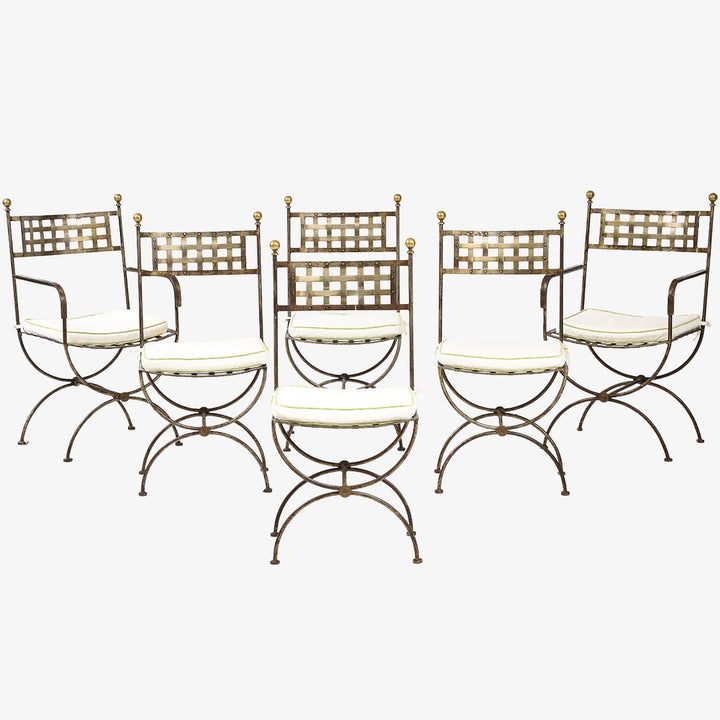 Set of French Salterini-Style Garden Chairs