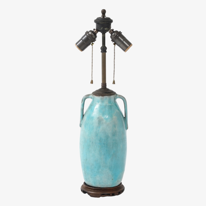 Antique Blue Porcelain Lamp