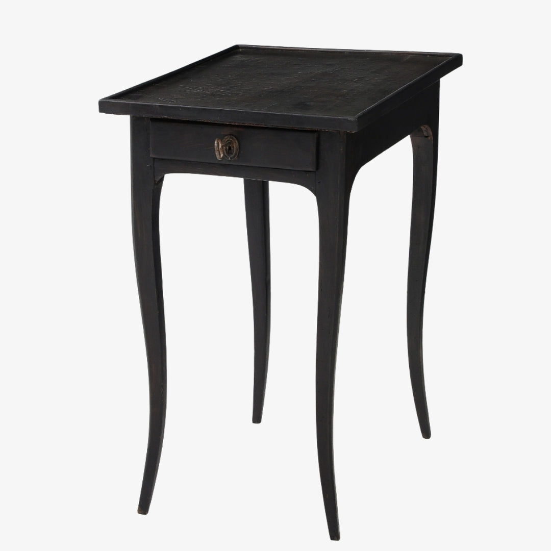 Antique Painted Side Table with Key
