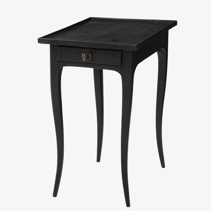 Antique Painted Side Table with Key