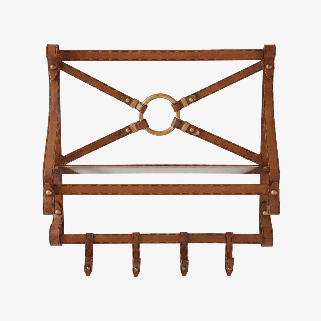 Vintage Faux Leather Hanging Rack