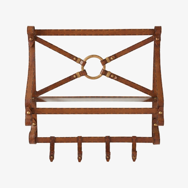 Vintage Faux Leather Hanging Rack