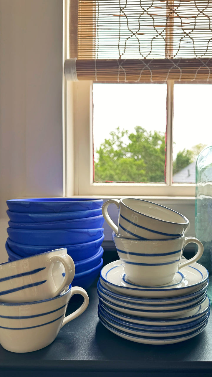 Handmade Breakfast Bowl in Denim