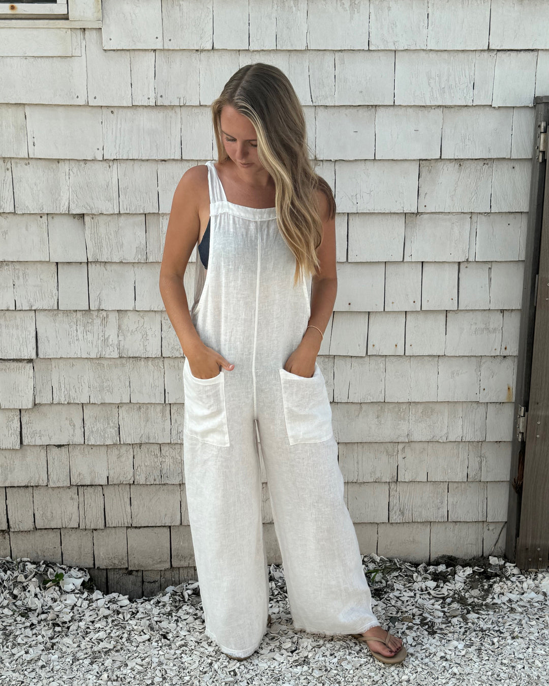 Linen Beach Overalls