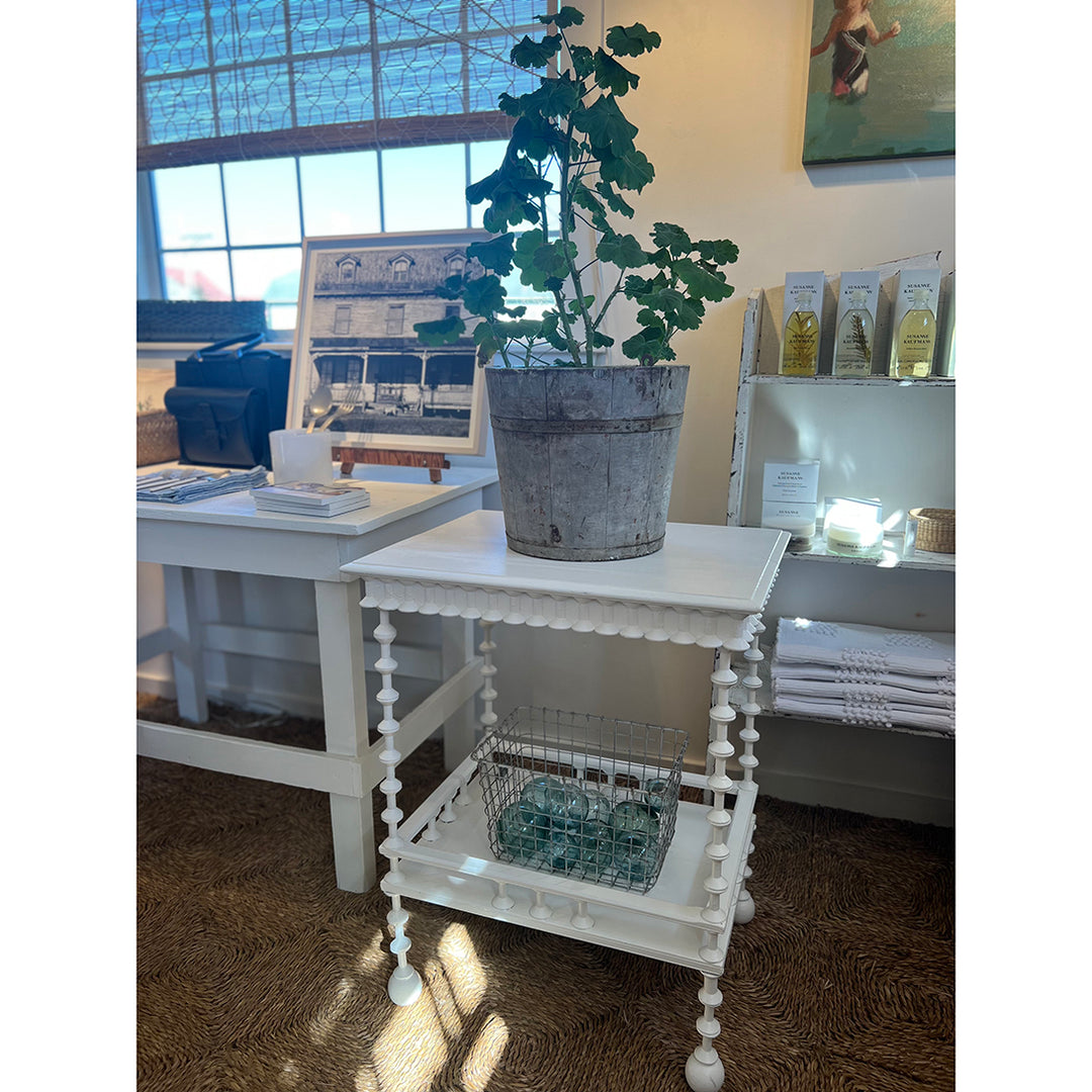 Vintage Painted Spindle Side Table