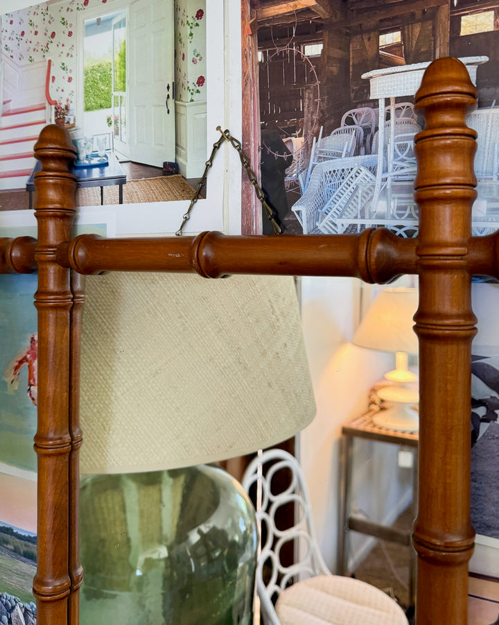 Vintage French Faux Bamboo Mirror