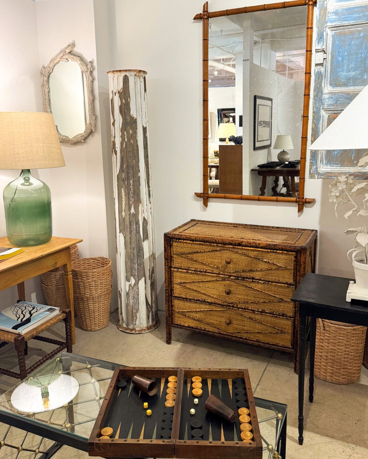 Vintage Faux Bois Mirror