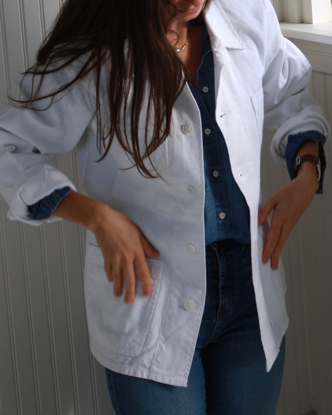 Vintage White Chore Jacket – Tori Jones Studio