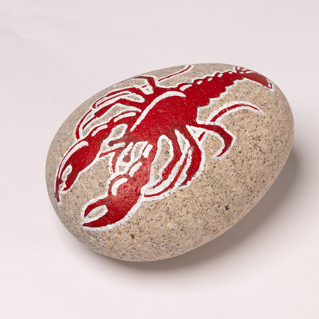 Hand Painted Rock Doorstop by Father &amp; Finn 1