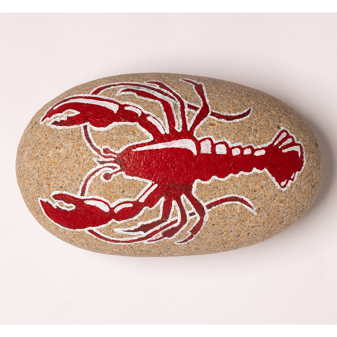 Hand Painted Rock Doorstop by Father &amp; Finn 2