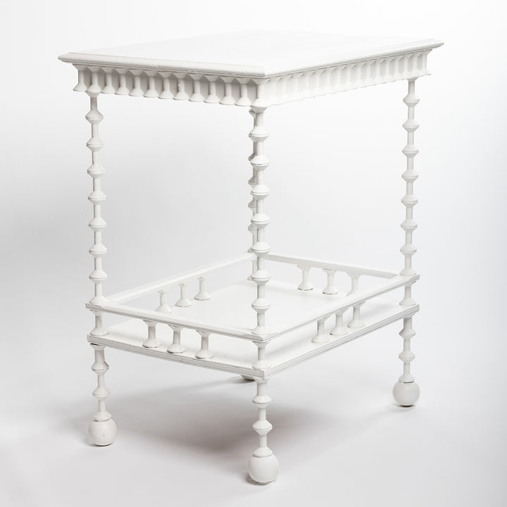Vintage Painted Spindle Side Table