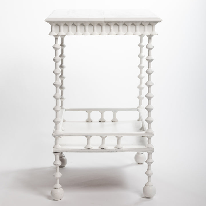 Vintage Painted Spindle Side Table