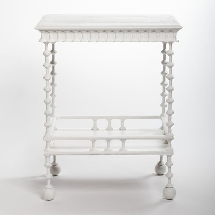 Vintage Painted Spindle Side Table