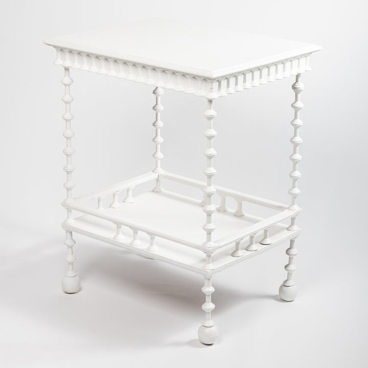 Vintage Painted Spindle Side Table