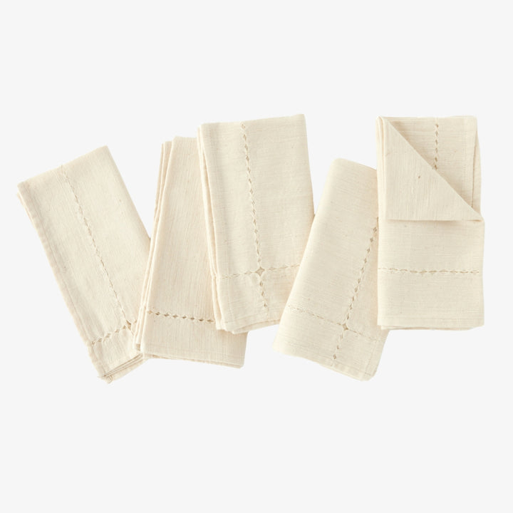 Handmade Pulled Cotton Napkins, Natural