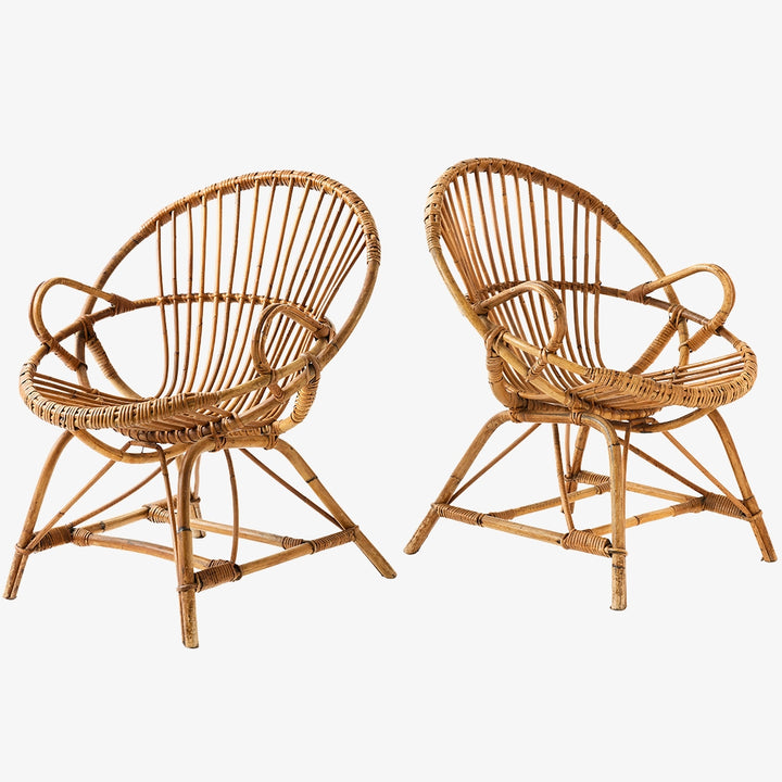 Pair of Vintage Rattan Chairs