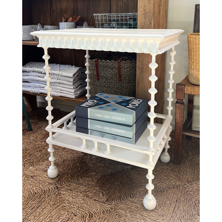 Vintage Painted Spindle Side Table