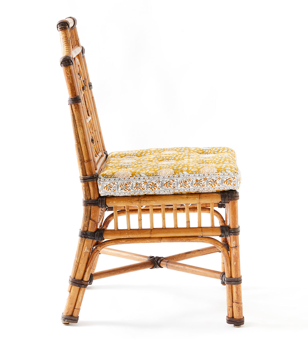 Vintage Bamboo Chair with Leather Accents – Tori Jones Studio