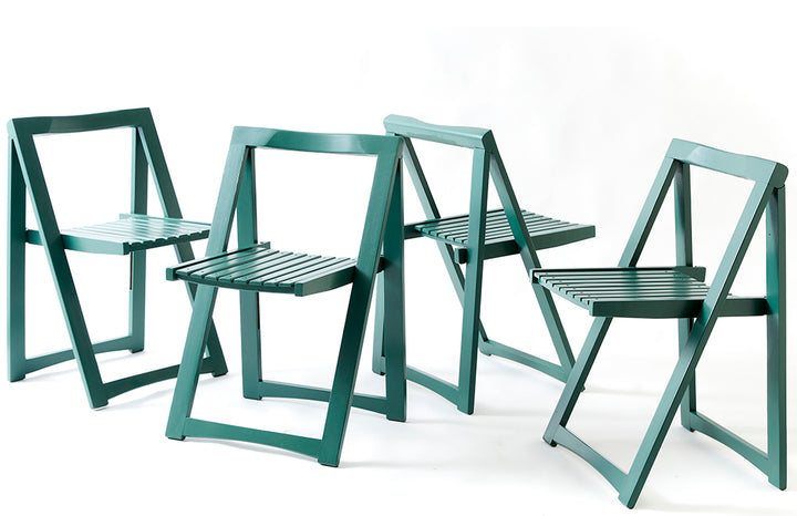 Set of 4 Trieste Folding Chairs by Aldo Jacober &amp; Pierangela d&