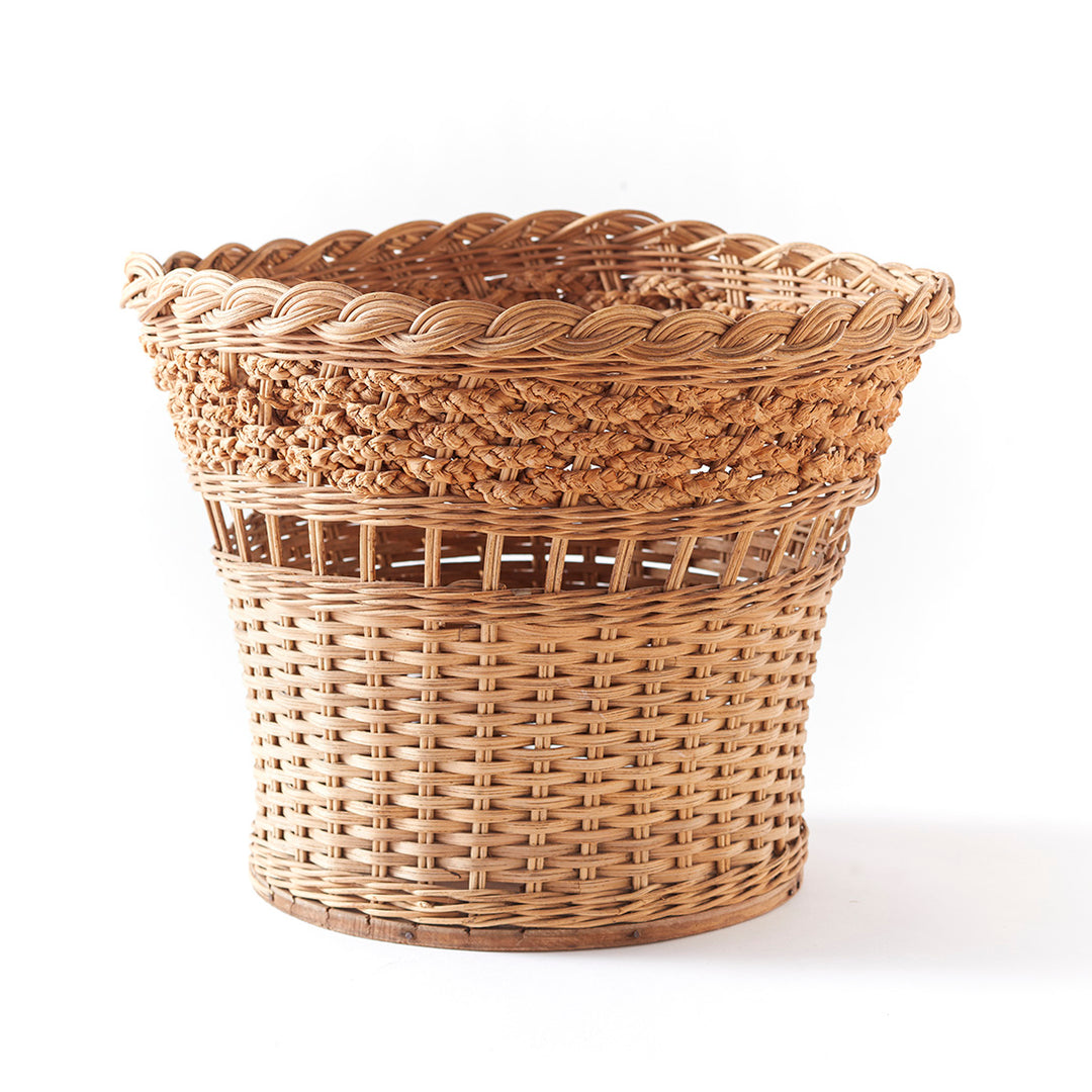 Vintage Wicker Wastepaper Basket