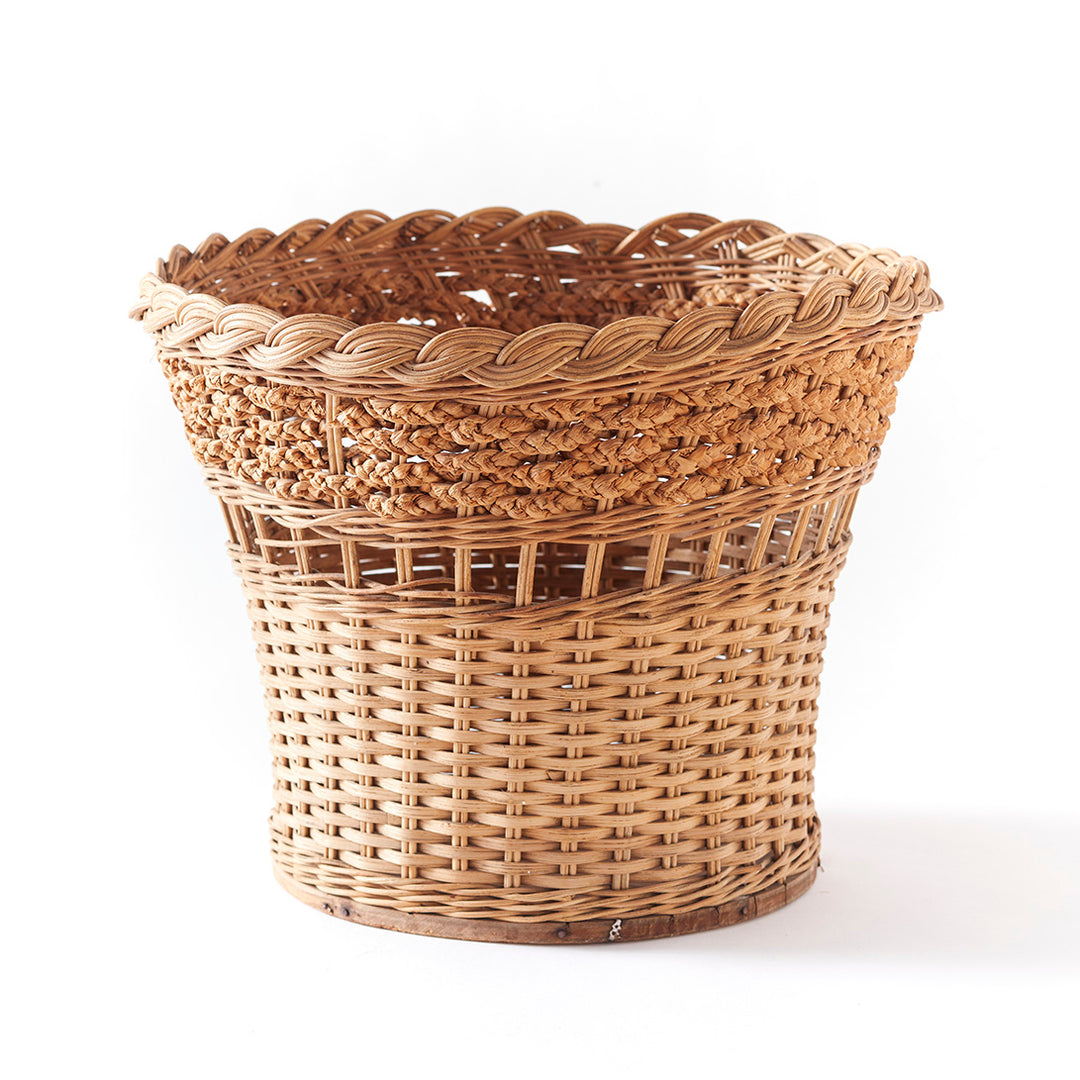 Vintage Wicker Wastepaper Basket