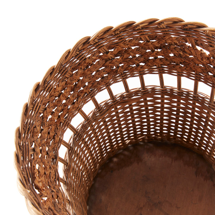 Vintage Wicker Wastepaper Basket