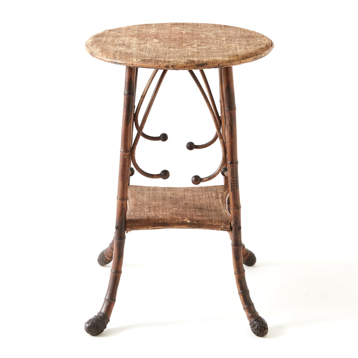 Vintage Bamboo Side Table