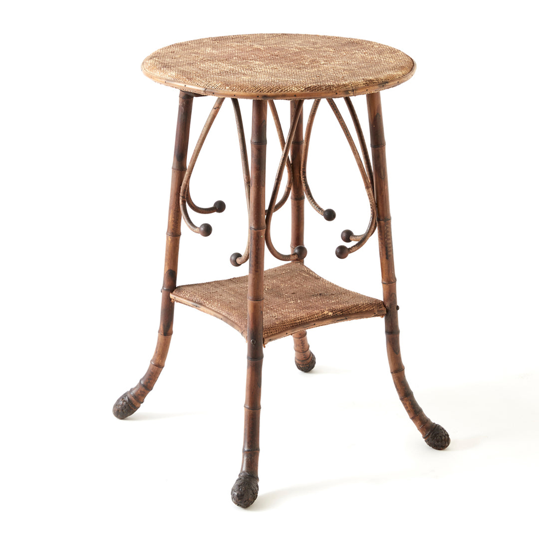 Vintage Bamboo Side Table