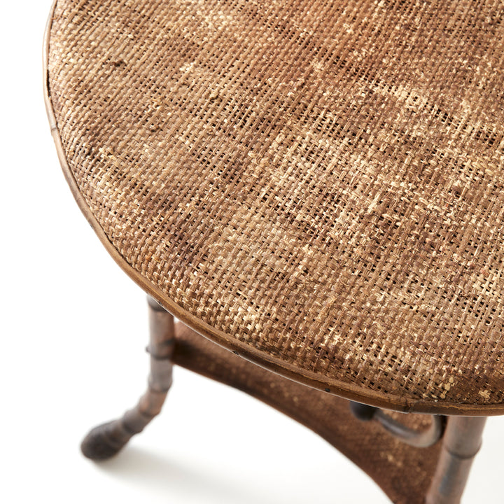 Vintage Bamboo Side Table