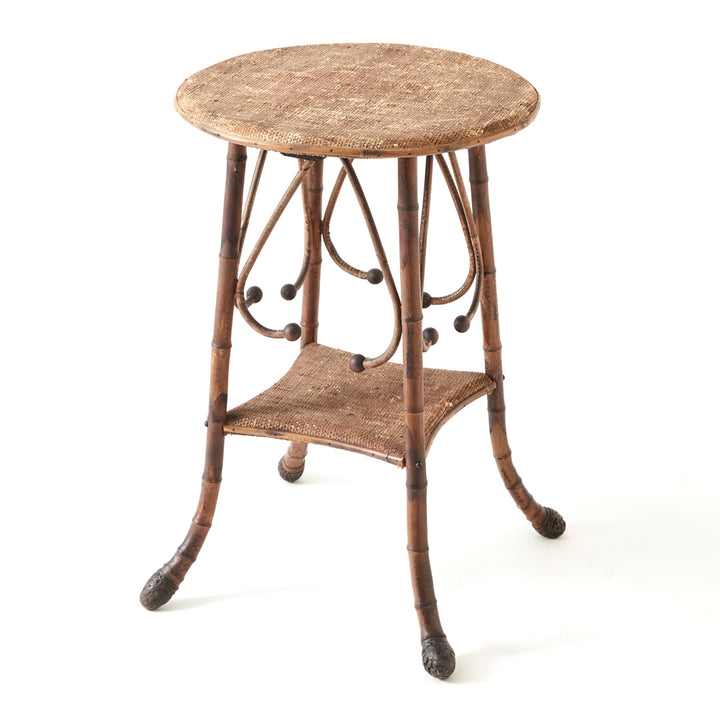 Vintage Bamboo Side Table